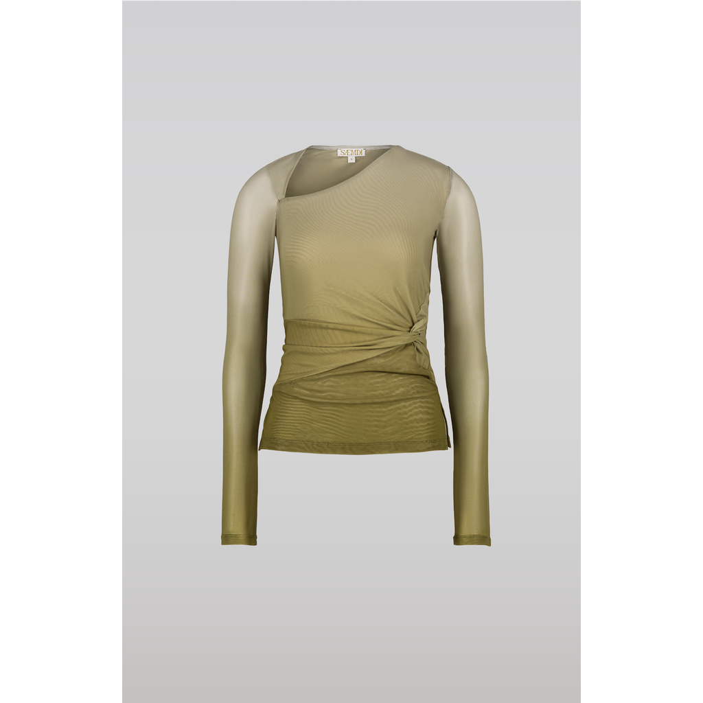 SAEMDI SAEMDI GRADIENT MESH TOP