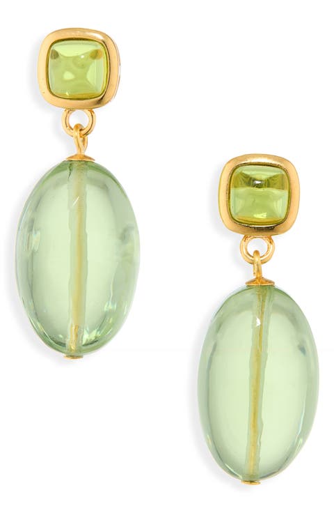 Verdant Glass Drop Earrings