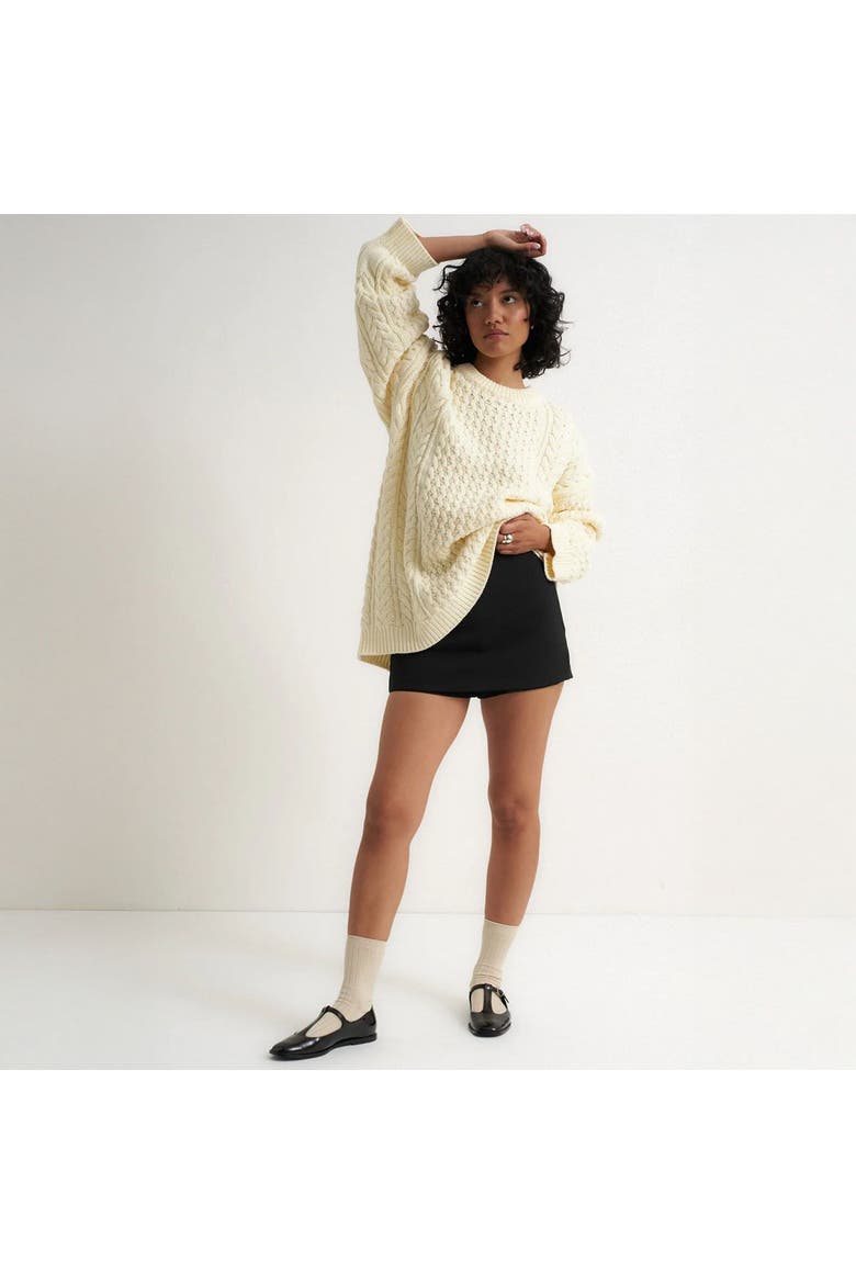 Mia Cableknit Sweater - Women's, Alternate, color, Creme