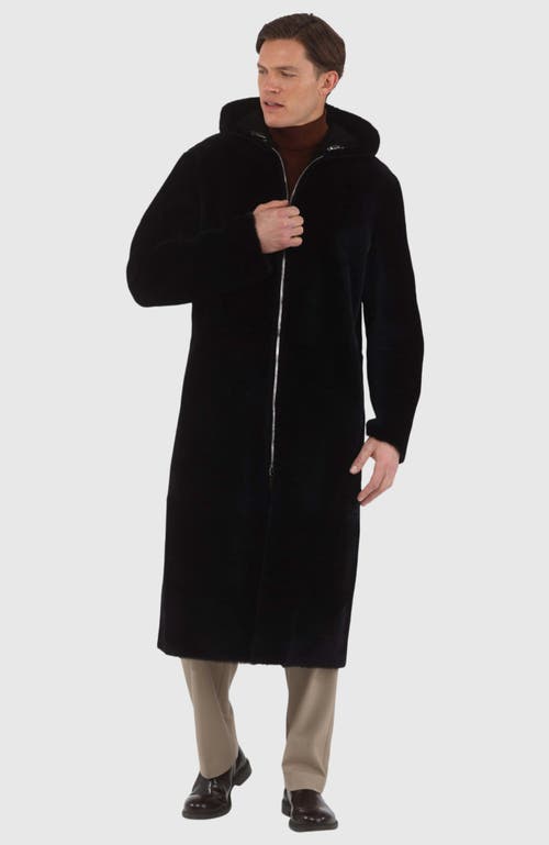Gorski Reversible Merino Shearling Lamb Parka In Black