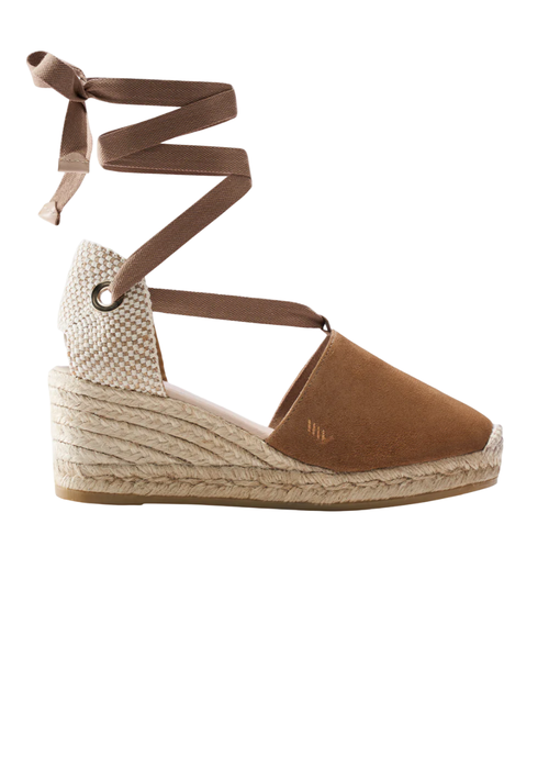Viscata Fosca Suede Espadrille Wedges In Camel