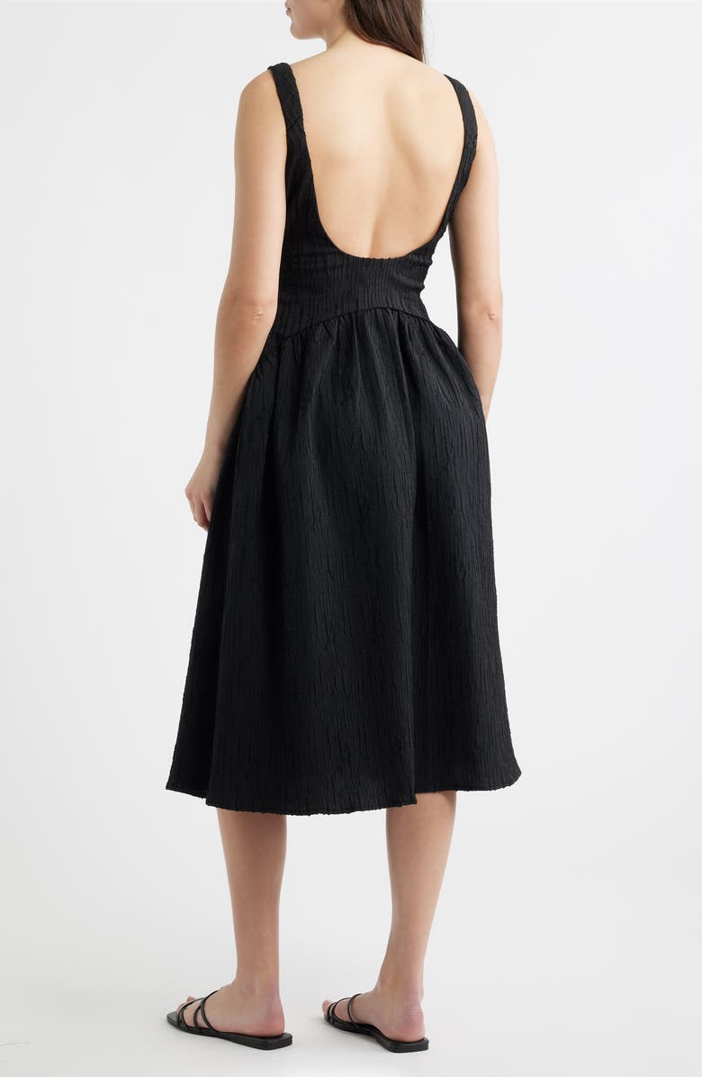 DELUC Vedra Sleeveless Midi Dress, Alternate, color, Black