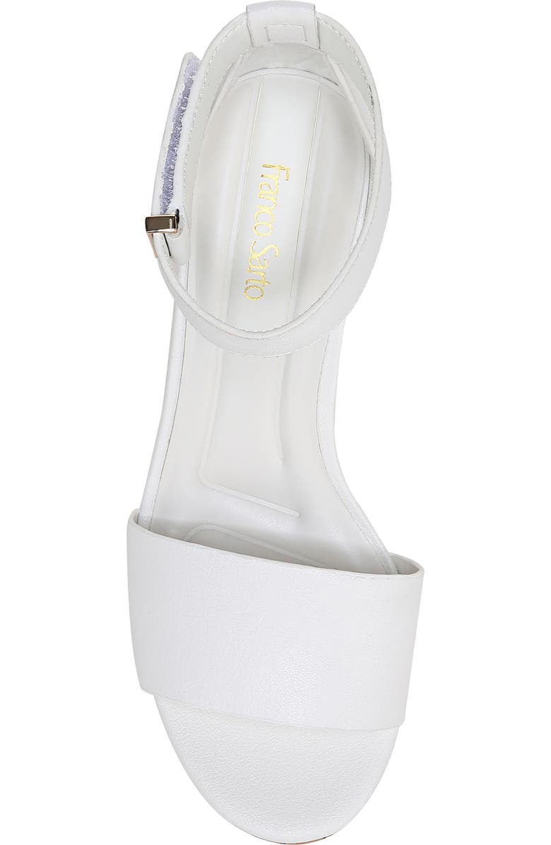 Franco Sarto Clemens Ankle Strap Wedge Sandal, Alternate, color, White