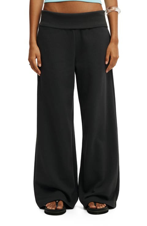 Women's Fold Over Waistband Sweatpant