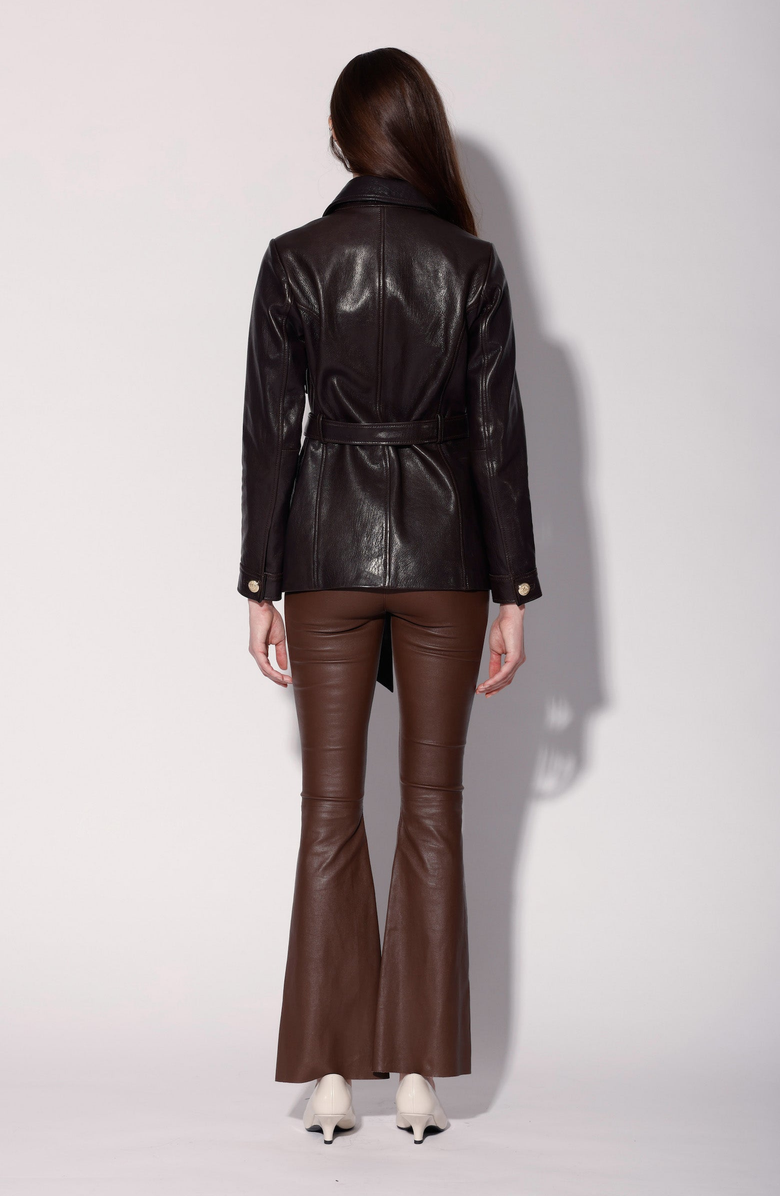 Walter Baker Joan Leather Jacket, Alternate, color, Espresso