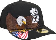 New Era Men's New Era Black Seattle Mariners Americana Bald Eagle Pre-Curved 59FIFTY Fitted Hat