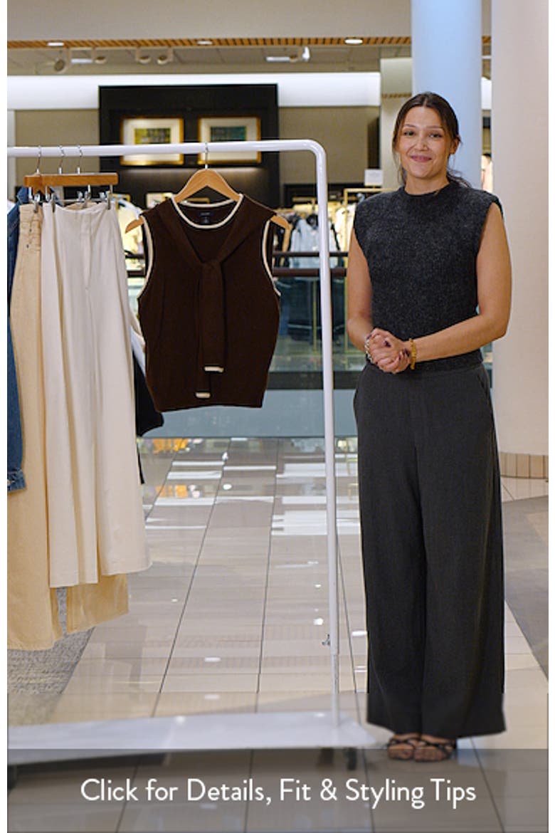 Front Tie Sleeveless Sweater video