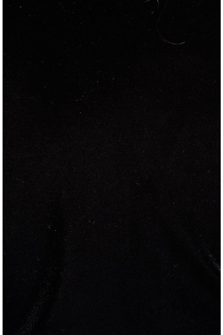 Bryony Balloon Sleeve Velvet Bodysuit, Alternate, color, BLACK