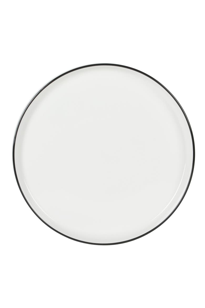 Rothernberg Stackable Porcelain Dinnerware Set, Alternate, color, White with Black Rim