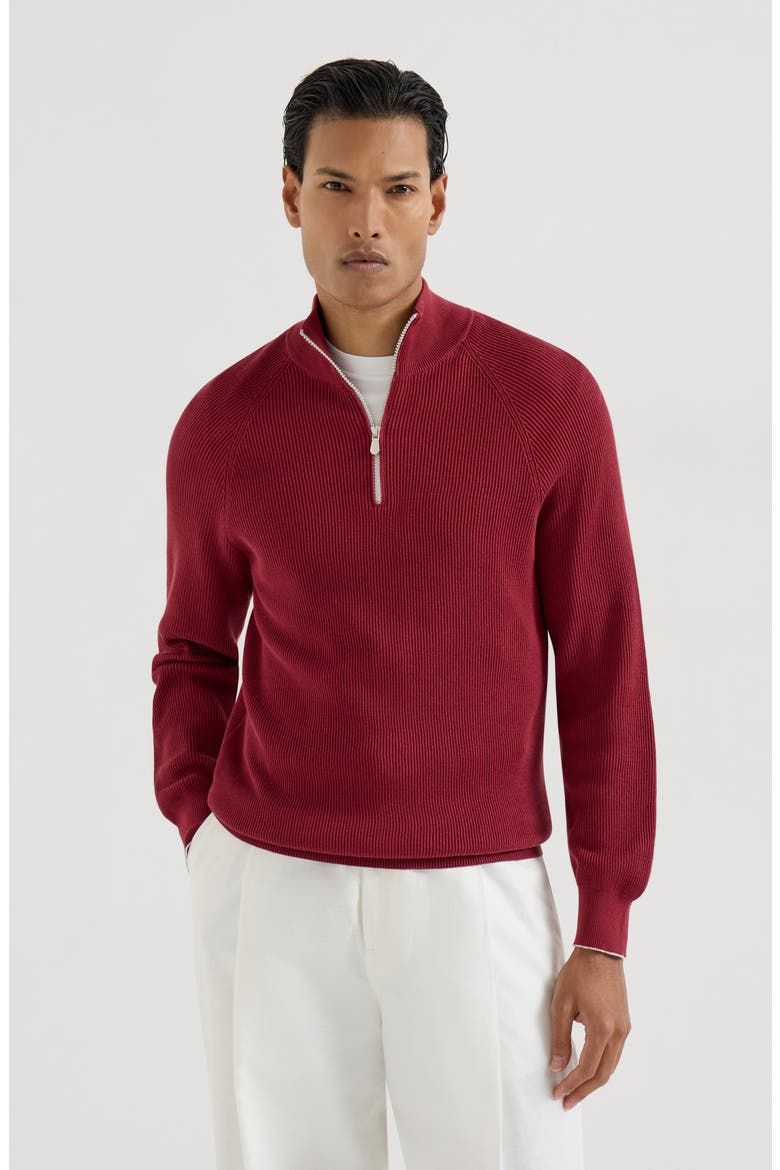 Cotton sweater, Main, color, Red