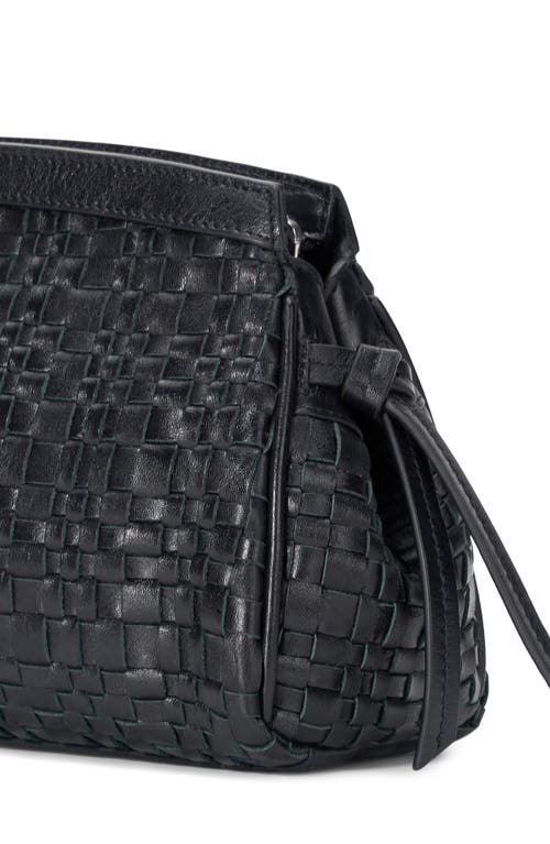 Staud Maude Convertible Leather Clutch In Black