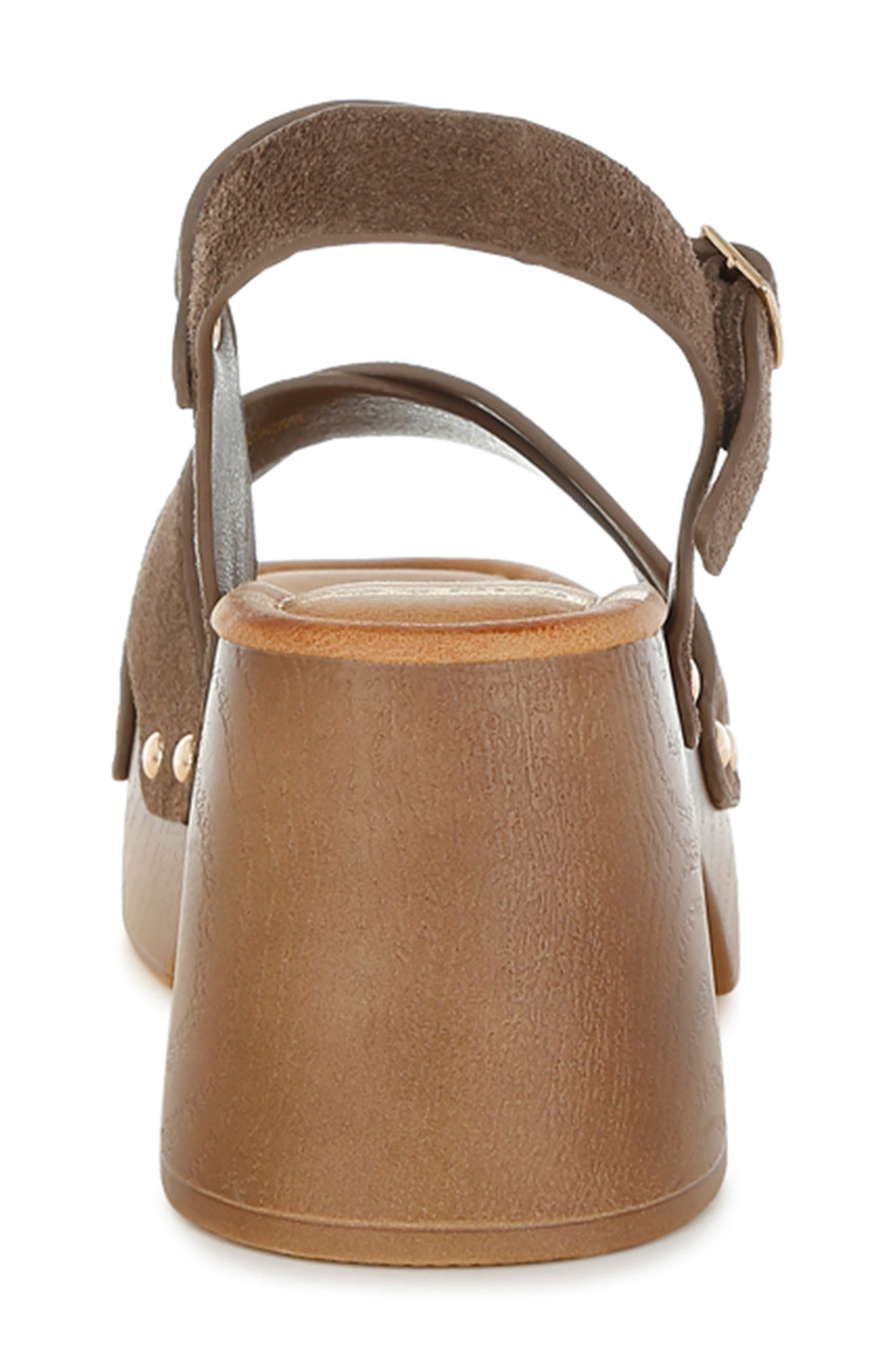 Pinkasa Ankle Strap Platform Sandal, Alternate, color, BROWN