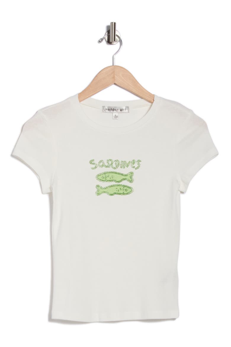 Embroidered Baby Tee, Alternate, color, IVORY