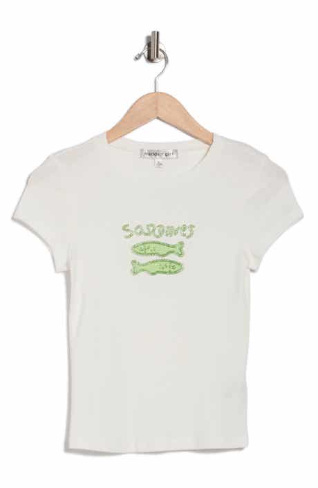Madden Girl Embroidered Baby Tee