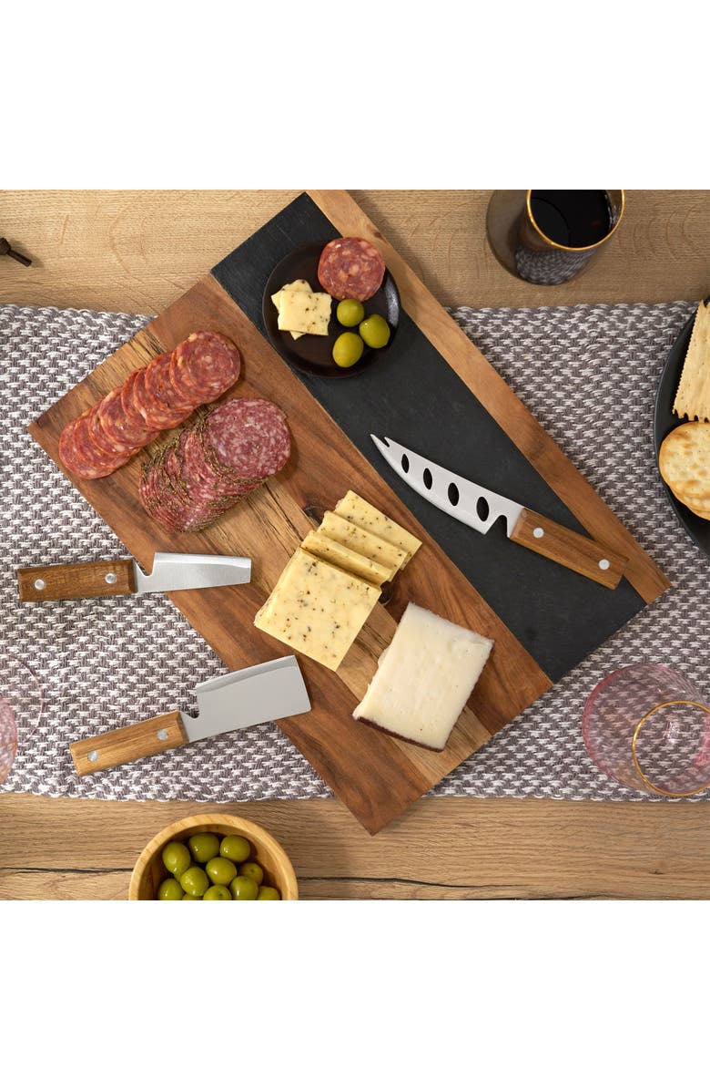 TWINE Rustic Cheese Knives Set of 3, Alternate, color, Wood