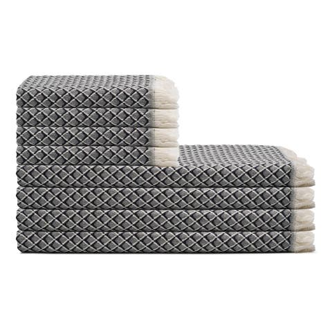 Serenity Grid Turkish Cotton Towel Bundle