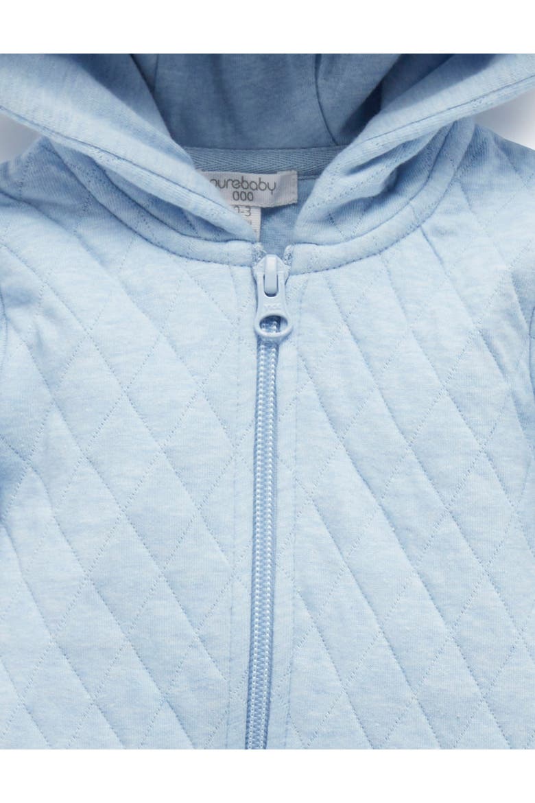 Quilted Hooded Coverall Onsie, Alternate, color, Pale Blue Melange