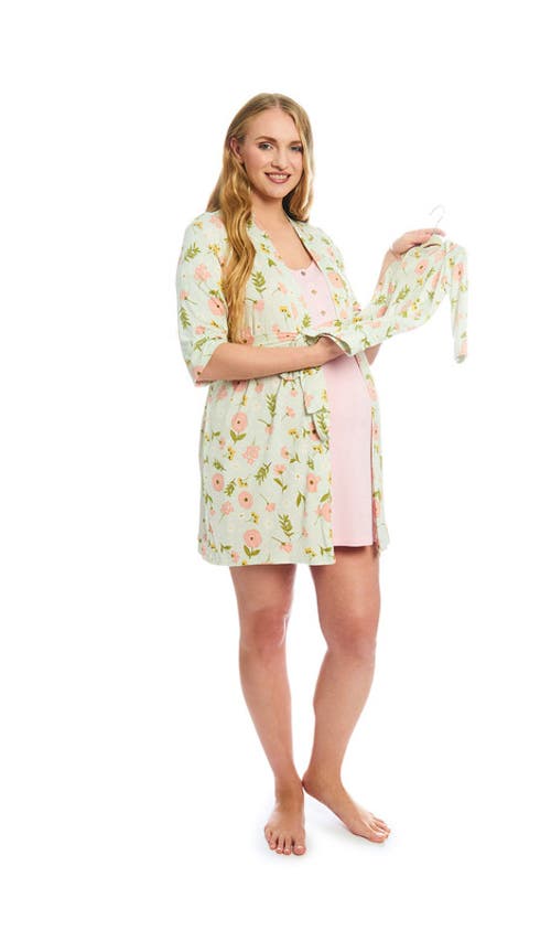 Everly Grey Carolyn During & After 4-piece Maternity/nursing Sleep Set For Mom & Baby In White