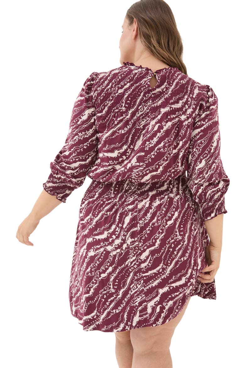 Women's Plus Size Krishan Wild Terrain Jersey Dress, Alternate, color, Dark Red