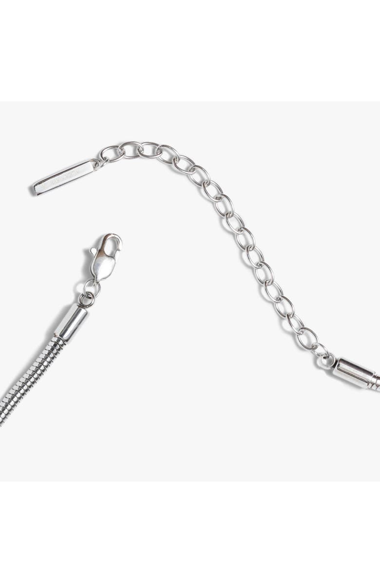 Alex and Ani Round Herringbone Layering Necklace, Alternate, color, Silver