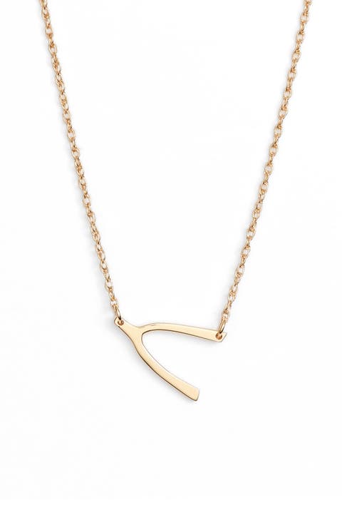 Lily Wishbone Necklace