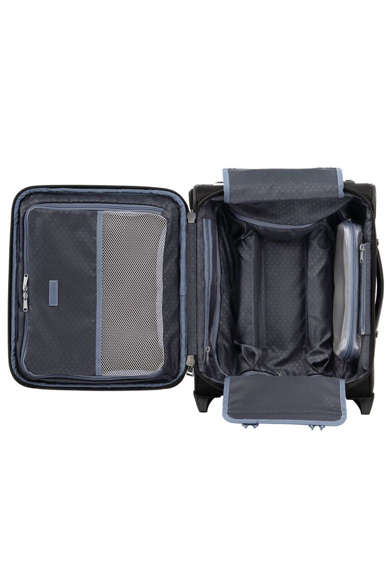 Platinum Elite Softside Expandable 16" Upright Carry On Luggage, Alternate, color, Shadow Black