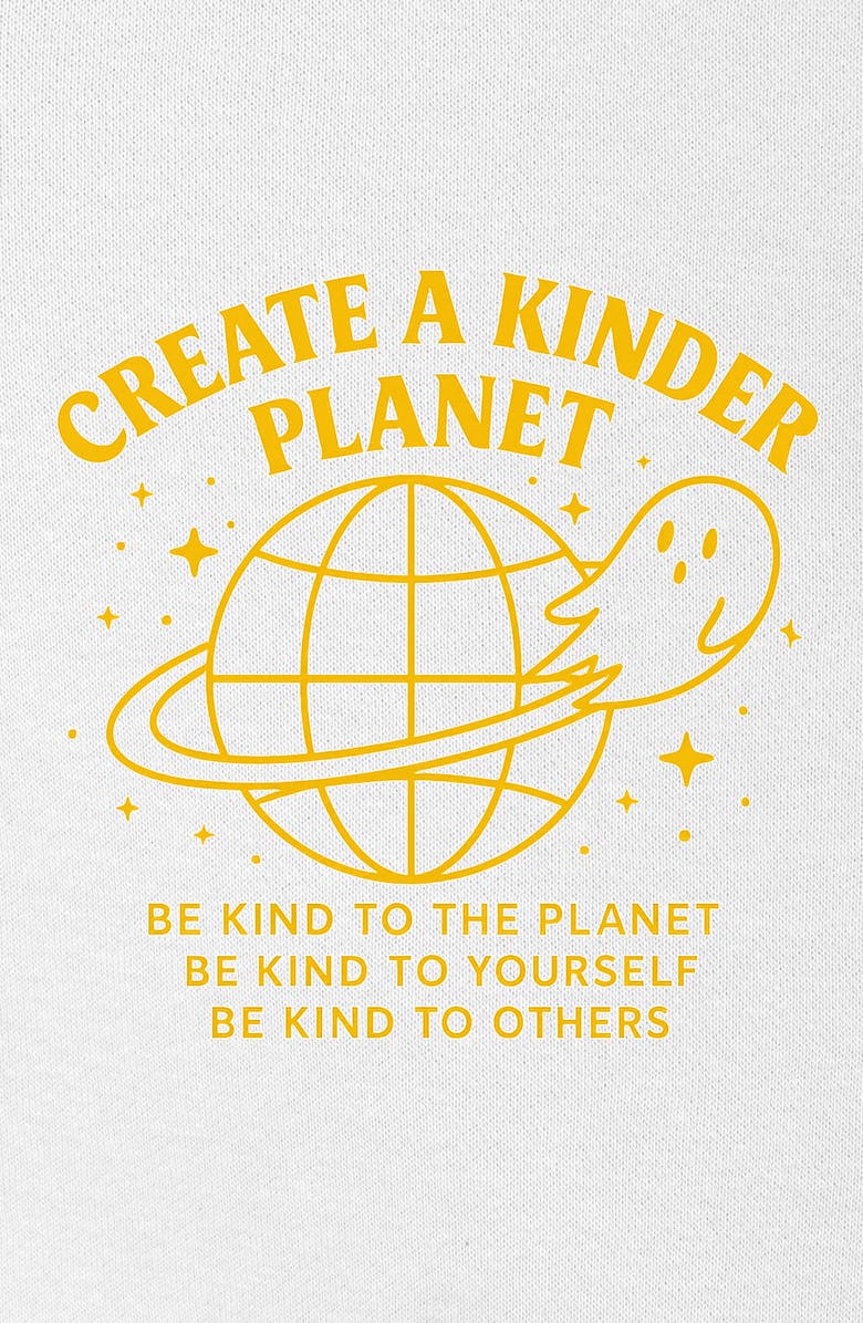 Dalix Womens Kinder Planet Relaxed Hoodie, Alternate, color, White