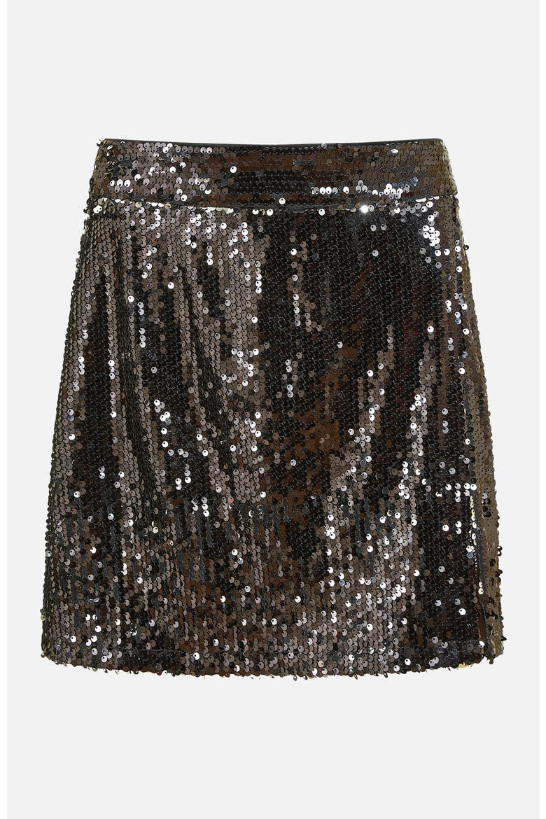Sequin Mini Skirt, Alternate, color, Black