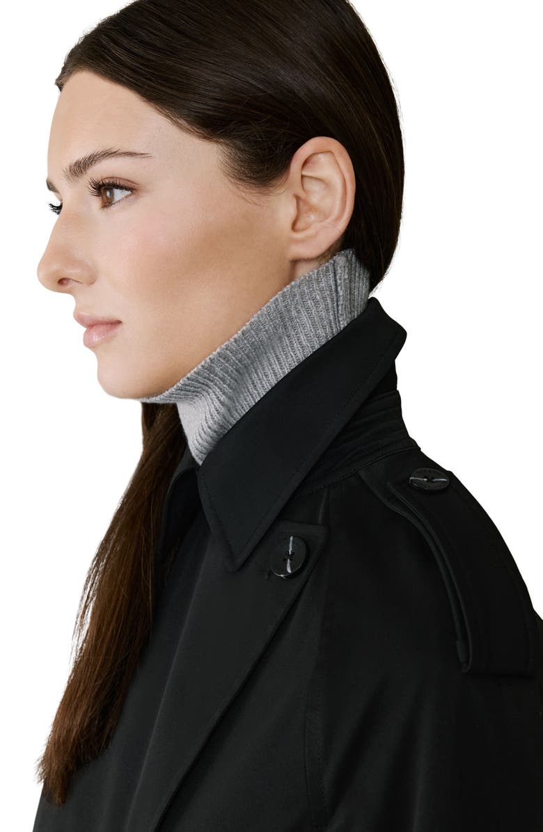 Soia & Kyo Becky Double Breasted Trench Coat, Alternate, color, Black