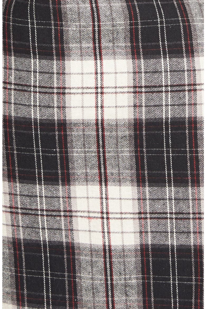Chloe K Plaid Tunic, Alternate, color, BLACK/ IVORY