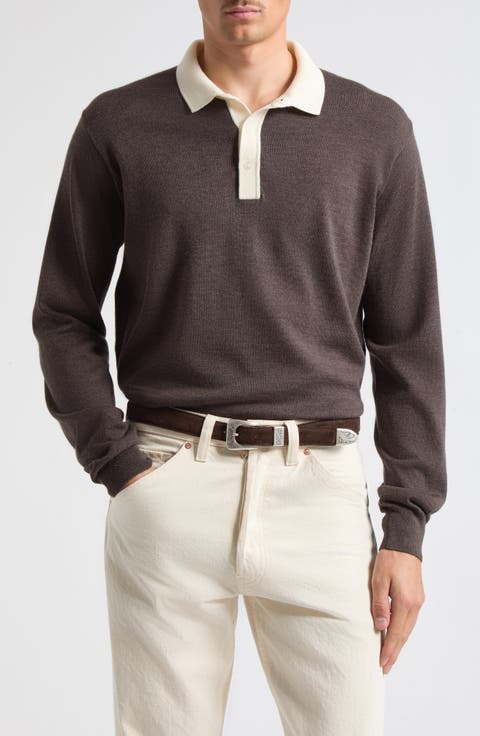 Merino Wool Knit Rugby Shirt