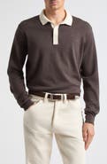 Drake's Merino Wool Knit Rugby Shirt