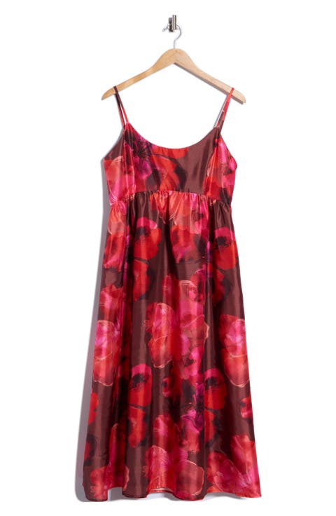 Brixton Floral Empire Waist Fit & Flare Midi Dress