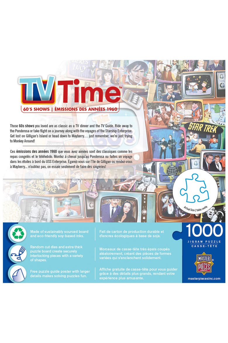 60's Shows 1000 Piece Jigsaw Puzzle, Alternate, color, Multicolor