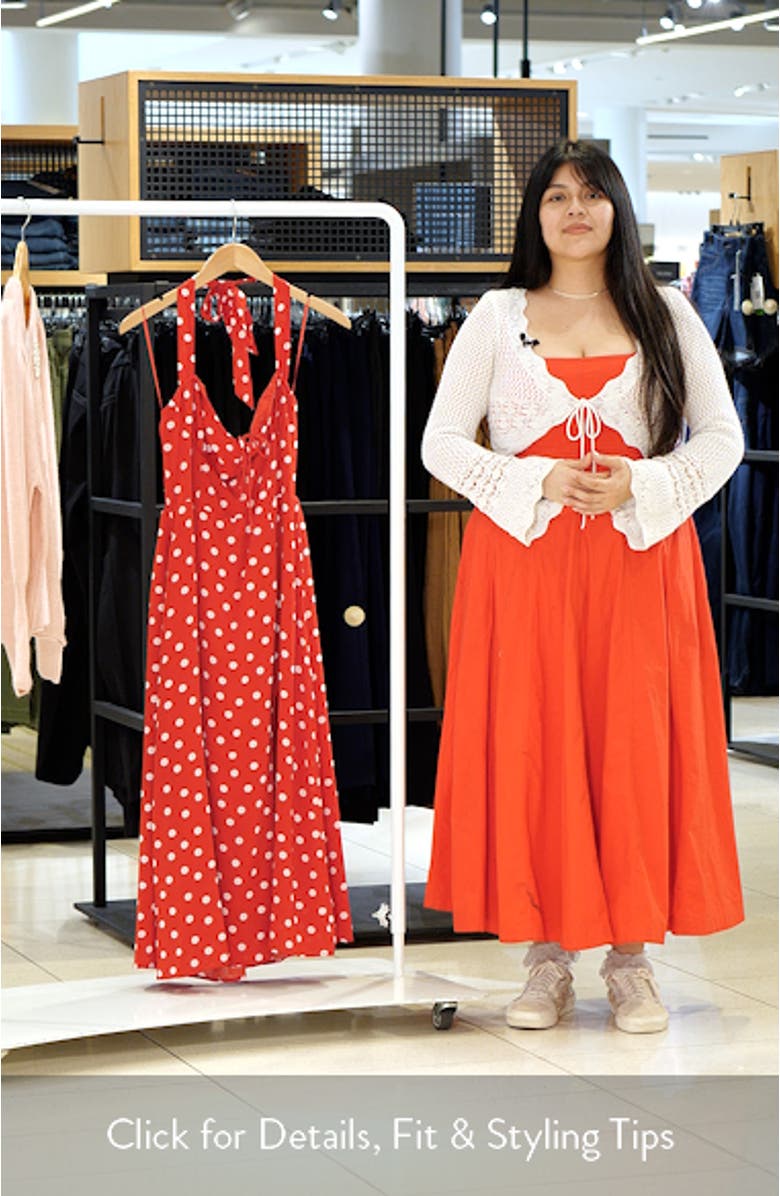 Dot Halter Midi Dress, sales video thumbnail