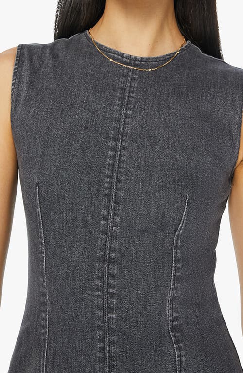 Shop Mother The Swerve Sleeveless Denim Midi Dress In Up In Smoke