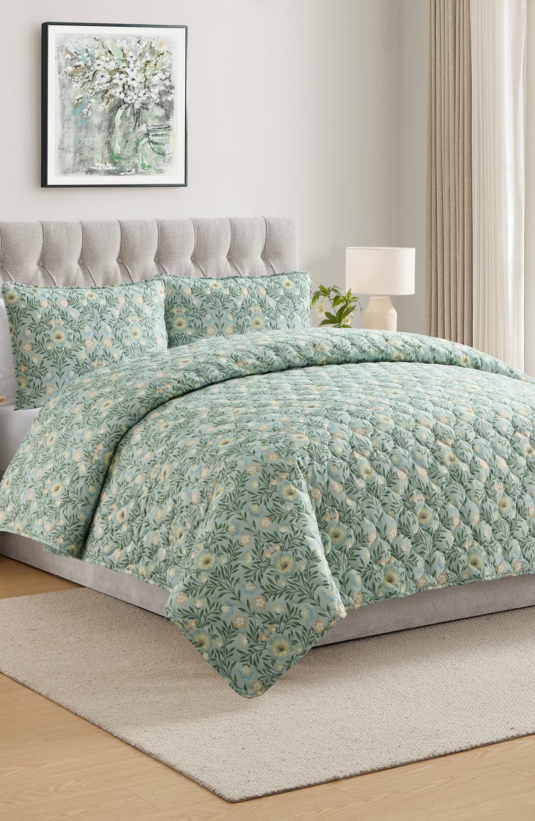VCNY HOME Whisper 3-Piece Quilt Set, Alternate, color, Green