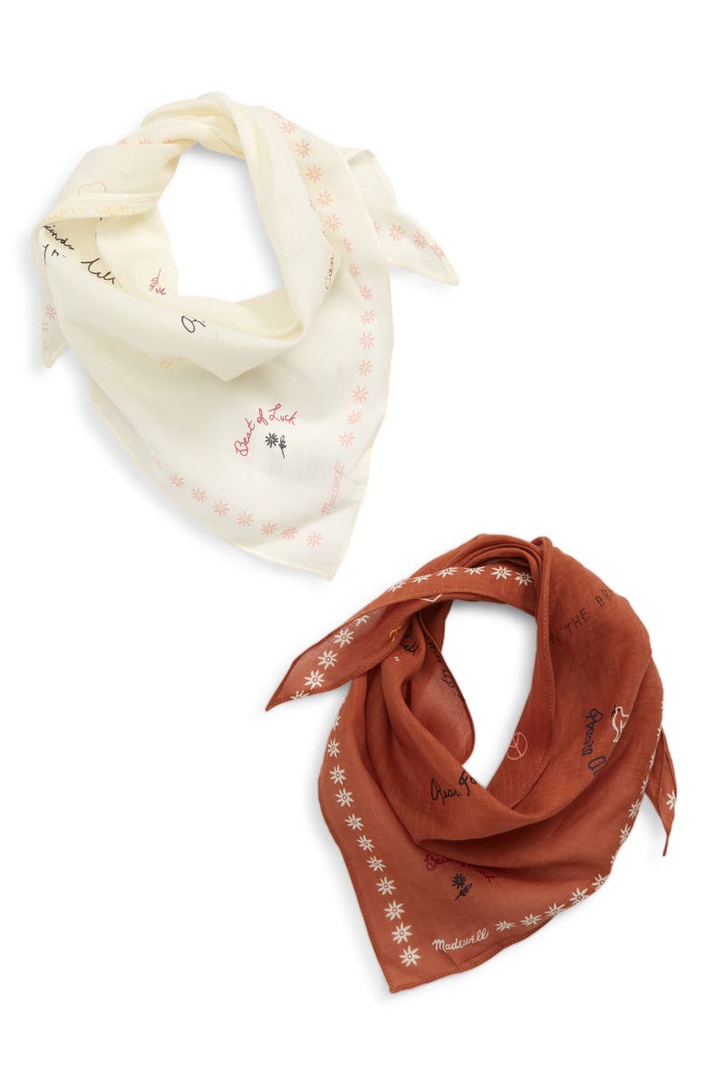 Madewell Set of 2 Friendship Bandanas, Main, color,