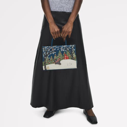 Radley An Ice Day Medium Ziptop Satchel Bag In Blue