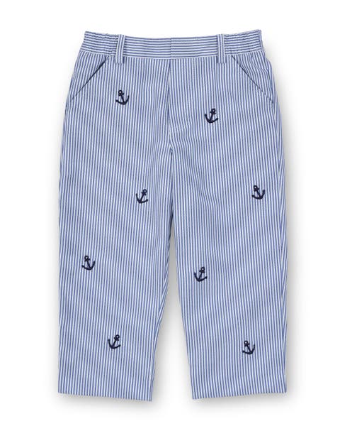 Stripe Fake Fly Pants With Anchors (Toddler, Little Kid, Big Kid)
