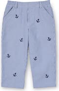 Florence Eiseman Stripe Fake Fly Pants With Anchors