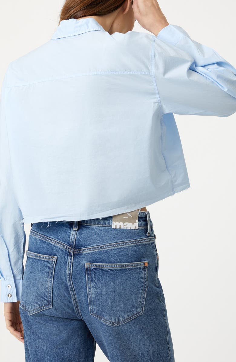 Mavi Jeans Kentucky Raw Hem Cotton Button-Up Shirt, Alternate, color, Kentucky Blue