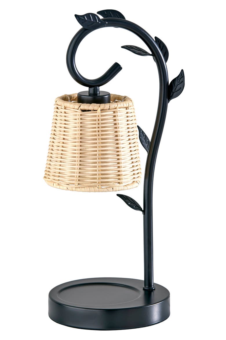Ivy Candle Warmer Lamp, Main, color, BLACK
