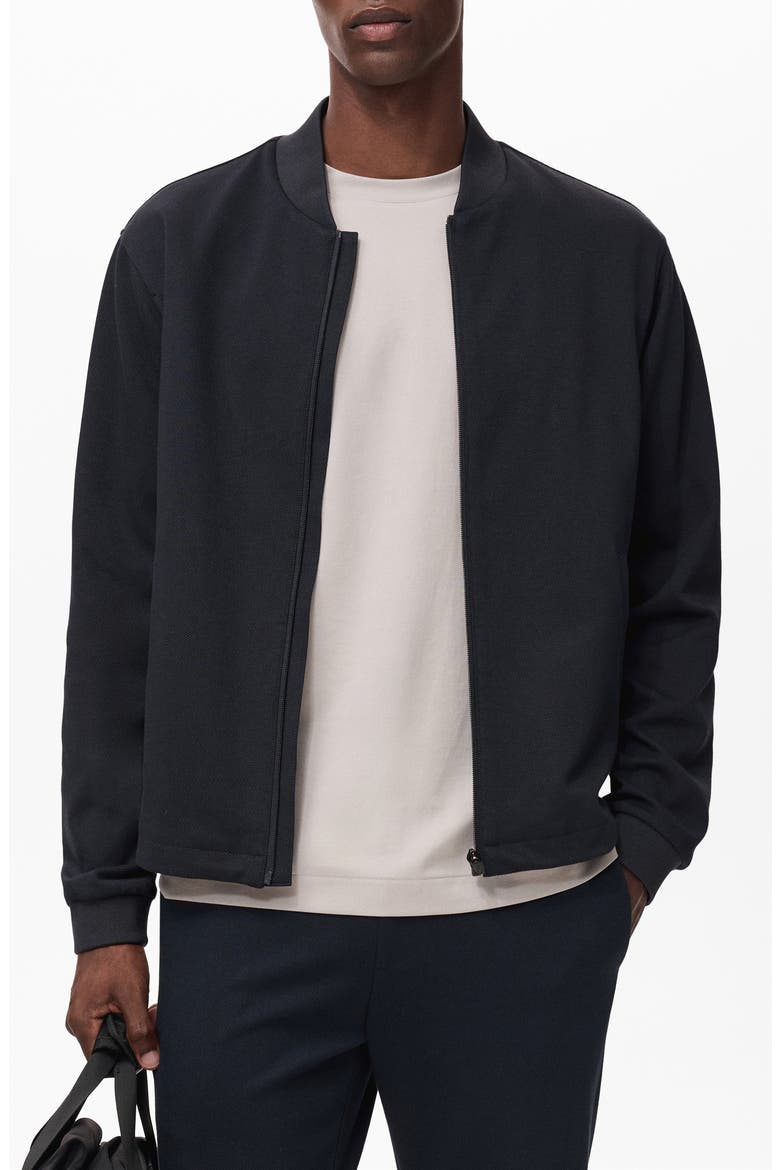 Thermoregulated Bomber Jacket, Main, color, NAVY