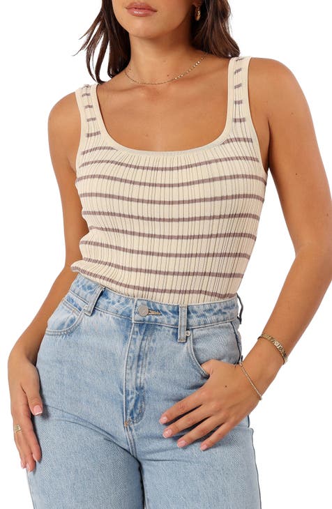 PAIGE Womens Top Shirt Tank hotsell Striped Knotted Tank Revolve Nordstrom L LG