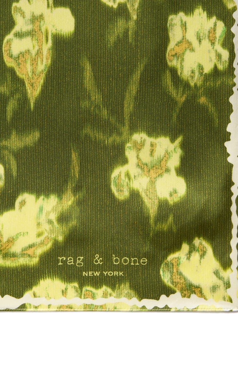rag & bone Kit Silk Bandana Scarf, Alternate, color, Lime