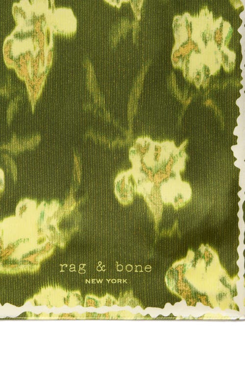 Rag & Bone Kit Silk Bandana Scarf In Green