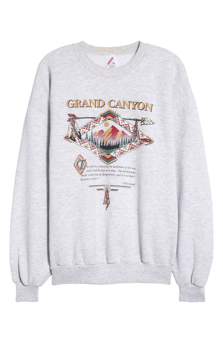 Goodfair Unisex Vintage '90s Grand Canyon Graphic Crewneck Sweatshirt, Main, color, 
