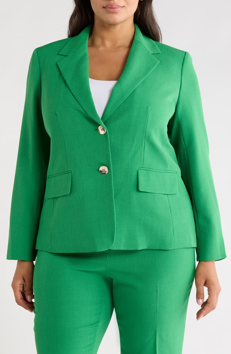 KASPER Two-Button Blazer, Alternate, color, Lush Green - Bv6
