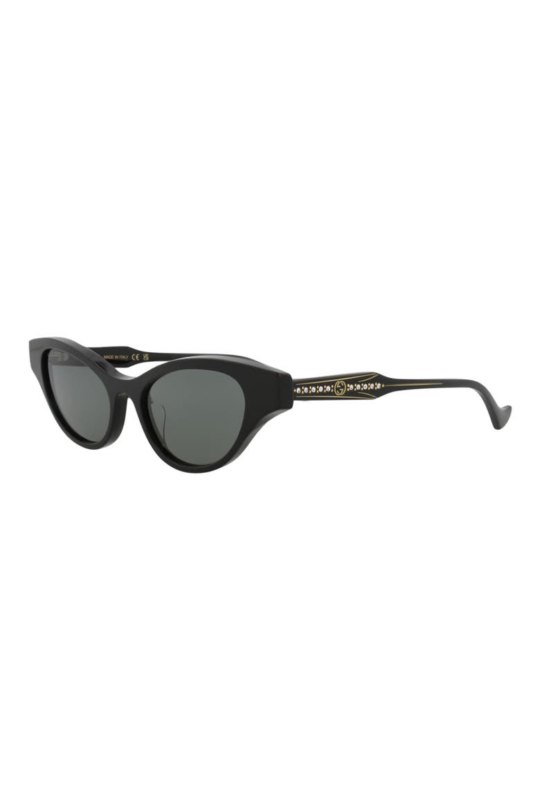 51mm Cat Eye Sunglasses, Alternate, color, BLACK BLACK GREY